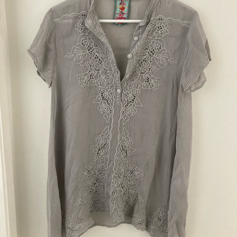 Johnny Was Blouse Gray XS